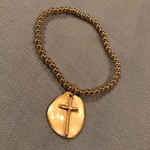 Gold Cross Bracelet